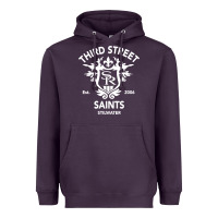Plum saints row 3 tribute emblem Heavyweight Hoodie - linhVisuals