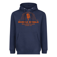 Navy recording studio Heavyweight Hoodie - linhVisuals
