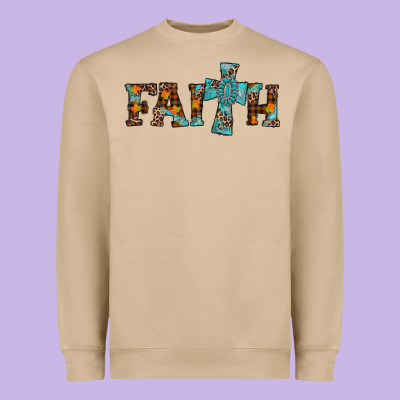 Faith Thanksgiving Cross Heavyweight Sweatshirt Designed By Adodesignshop