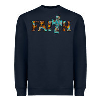 Navy faith thanksgiving cross Heavyweight Sweatshirt - AdoDesignShop