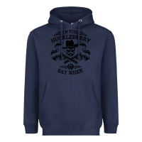 Navy im your huckleberry Heavyweight Hoodie - linhVisuals
