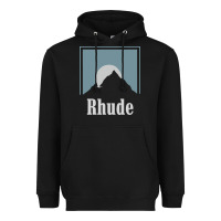 Black Rhude Adventure Heavyweight Hoodie - linhVisuals