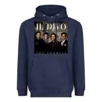 Navy il divo album art Heavyweight Hoodie - linhVisuals