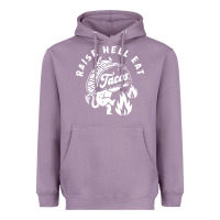 Lavender Raise Hell Eat white Heavyweight Hoodie - linhVisuals