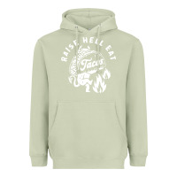 Matcha Raise Hell Eat white Heavyweight Hoodie - linhVisuals