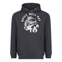 Smoke Raise Hell Eat white Heavyweight Hoodie - linhVisuals