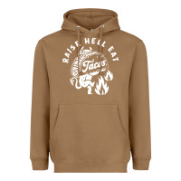 Toasted Coconut Raise Hell Eat white Heavyweight Hoodie - linhVisuals