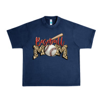 Navy baseball mom Urban Heavy Tee - FaDigitalArtStudio