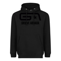 Black GROOVE ARMADA Heavyweight Hoodie - linhVisuals