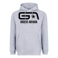 Heather Grey GROOVE ARMADA Heavyweight Hoodie - linhVisuals