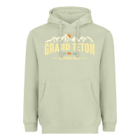 Matcha grand teton national park est 1929 vinage wyoming mountains graphic Heavyweight Hoodie - linhVisuals