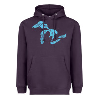 Plum great lakes of michigan Heavyweight Hoodie - linhVisuals