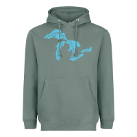 Sage great lakes of michigan Heavyweight Hoodie - linhVisuals