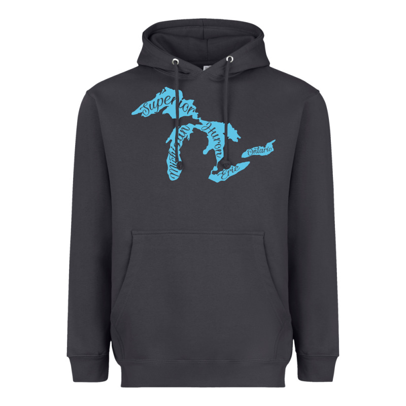 Great Lakes Of Michigan Heavyweight Hoodie by linhVisuals | Teevron