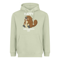 Matcha happy groundhog day respect the shadow funny spring prediction holiday Heavyweight Hoodie - linhVisuals