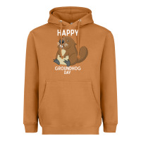 Meerkat happy groundhog day respect the shadow funny spring prediction holiday Heavyweight Hoodie - linhVisuals