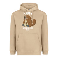 Mushroom happy groundhog day respect the shadow funny spring prediction holiday Heavyweight Hoodie - linhVisuals