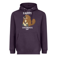 Plum happy groundhog day respect the shadow funny spring prediction holiday Heavyweight Hoodie - linhVisuals