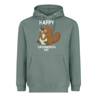 Sage happy groundhog day respect the shadow funny spring prediction holiday Heavyweight Hoodie - linhVisuals