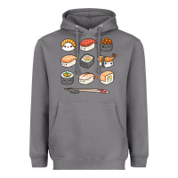 Storm happy sushi kawaii anime japanese food lover funny illustration gift Heavyweight Hoodie - linhVisuals
