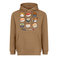 Toasted Coconut happy sushi kawaii anime japanese food lover funny illustration gift Heavyweight Hoodie - linhVisuals