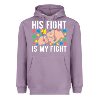 Lavender his fight is my fight autism dad mom fist bump cute supportive awarene Heavyweight Hoodie - linhVisuals