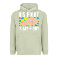 Matcha his fight is my fight autism dad mom fist bump cute supportive awarene Heavyweight Hoodie - linhVisuals