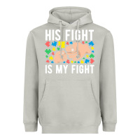 Moon Dust his fight is my fight autism dad mom fist bump cute supportive awarene Heavyweight Hoodie - linhVisuals
