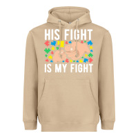 Mushroom his fight is my fight autism dad mom fist bump cute supportive awarene Heavyweight Hoodie - linhVisuals