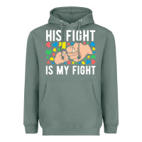 Sage his fight is my fight autism dad mom fist bump cute supportive awarene Heavyweight Hoodie - linhVisuals