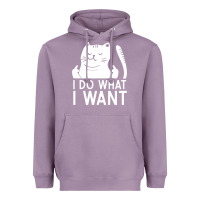 Lavender i do what i want cat giving a finger funny middle finger rude graphic Heavyweight Hoodie - linhVisuals