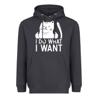 Smoke i do what i want cat giving a finger funny middle finger rude graphic Heavyweight Hoodie - linhVisuals