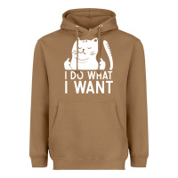 Toasted Coconut i do what i want cat giving a finger funny middle finger rude graphic Heavyweight Hoodie - linhVisuals