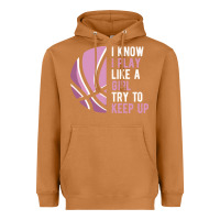 Meerkat i know i play basketball like a girl try to keep up funny gift for gir Heavyweight Hoodie - linhVisuals
