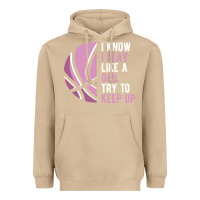 Mushroom i know i play basketball like a girl try to keep up funny gift for gir Heavyweight Hoodie - linhVisuals