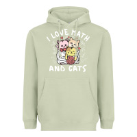 Matcha i love math and cats mountain heart mathematics lover gifts cute and f Heavyweight Hoodie - linhVisuals