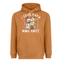 Meerkat i love math and cats mountain heart mathematics lover gifts cute and f Heavyweight Hoodie - linhVisuals