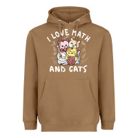 Toasted Coconut i love math and cats mountain heart mathematics lover gifts cute and f Heavyweight Hoodie - linhVisuals