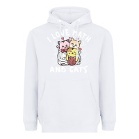 White i love math and cats mountain heart mathematics lover gifts cute and f Heavyweight Hoodie - linhVisuals