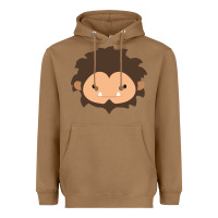 Toasted Coconut Sneaky Sasquatch Big Head Heavyweight Hoodie - linhVisuals