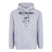 Heather Grey Never SHOUT Never Heavyweight Hoodie - linhVisuals