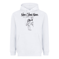 White Never SHOUT Never Heavyweight Hoodie - linhVisuals
