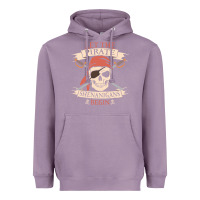 Lavender let the pirate shenanigans begin skull vintage pirate skeleton hallowe Heavyweight Hoodie - linhVisuals