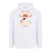 White let the pirate shenanigans begin skull vintage pirate skeleton hallowe Heavyweight Hoodie - linhVisuals