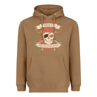 Toasted Coconut let the pirate shenanigans begin skull vintage pirate skeleton hallowe Heavyweight Hoodie - linhVisuals