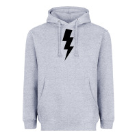 Heather Grey lightning bolt Heavyweight Hoodie - linhVisuals