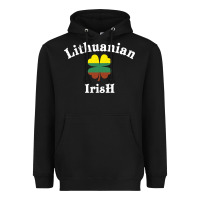 Black lucky lithuanian irish flag shamrock leaf st patricks day Heavyweight Hoodie - linhVisuals