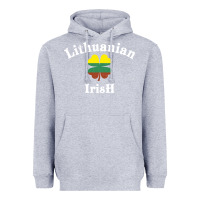 Heather Grey lucky lithuanian irish flag shamrock leaf st patricks day Heavyweight Hoodie - linhVisuals