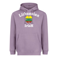 Lavender lucky lithuanian irish flag shamrock leaf st patricks day Heavyweight Hoodie - linhVisuals
