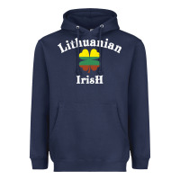 Navy lucky lithuanian irish flag shamrock leaf st patricks day Heavyweight Hoodie - linhVisuals